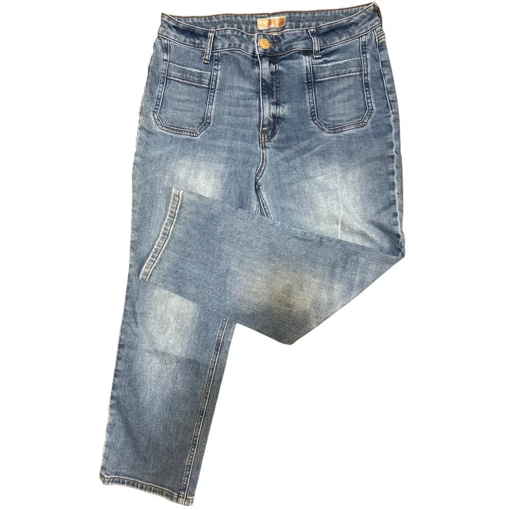KUT from the Kloth Elizabeth High Rise Straight Leg Jeans Blue 10P KP2128PA1‎